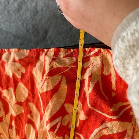 Ava & Viv Orange Floral Crossback Tabk Top NWOT Size 2X - Picture 11 of 15